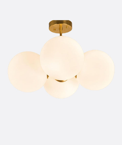 Golden Pendant with Four Opal Globes