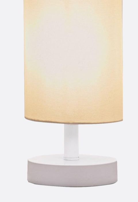 Modern Light Beige Cylinder Table Lamp