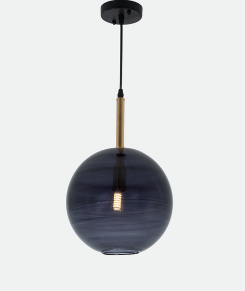 Modern Smoky Glass Globe Pendant Light