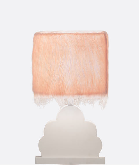 Pink Fur Table Lamp