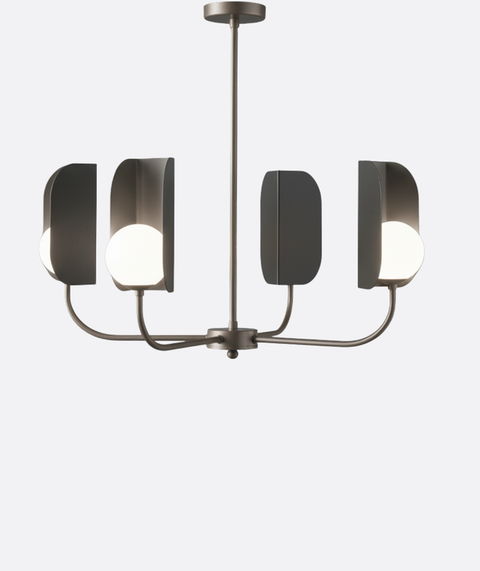 Modern Grey Branched Chandelier