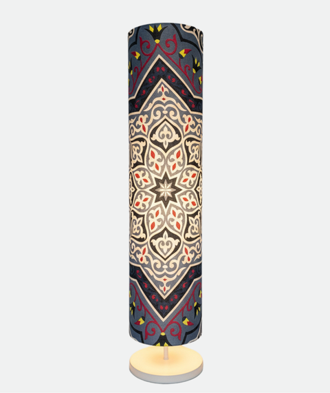 Printed Cylindrical Shade Floor Lamp