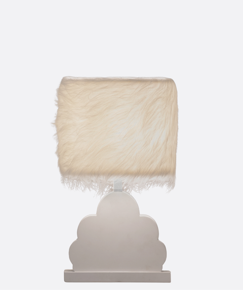 White Fur Table Lamp