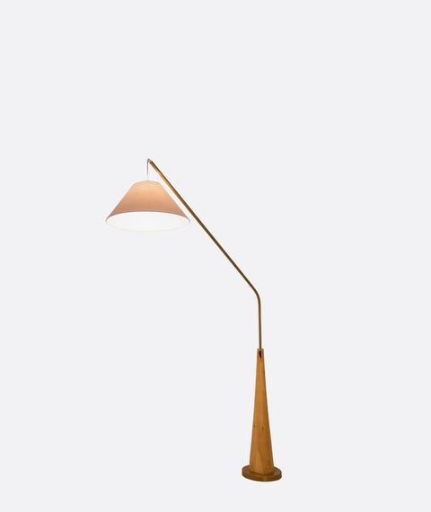 Boho Beige & White Floor Lamp