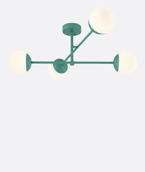Modern Turquoise Branched Chandelier