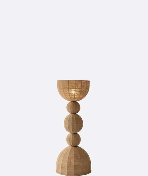 Minimalist Fabric & Wire-Shade Lamp