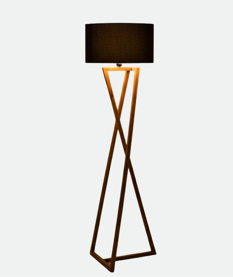 Stylish Black & Biege Tripod Floor Lamp