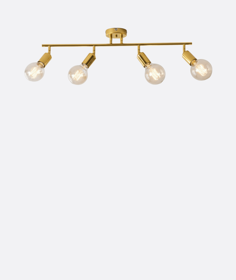 Minimalist Gold Track Ceiling Lamp