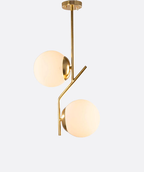Contemporary Gold Double Pendant