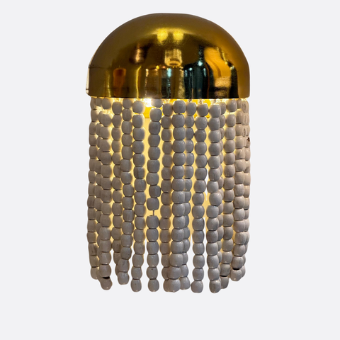 Golden Beaded Wall Sconce