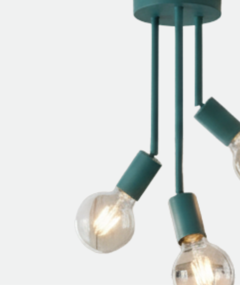 Minimalist Turquoise Ceiling Lamp