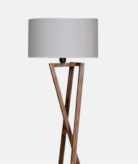 Stylish White & Biege Tripod Floor Lamp