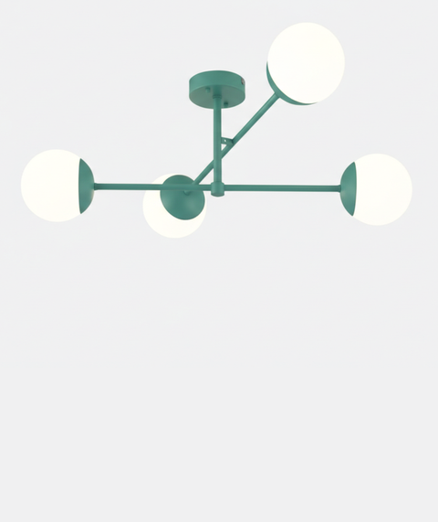 Modern Turquoise Branched Chandelier