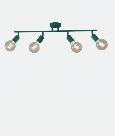 Minimalist Turquoise Track Ceiling Lamp