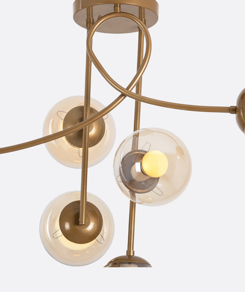 Modern Gold Branched Chandelier