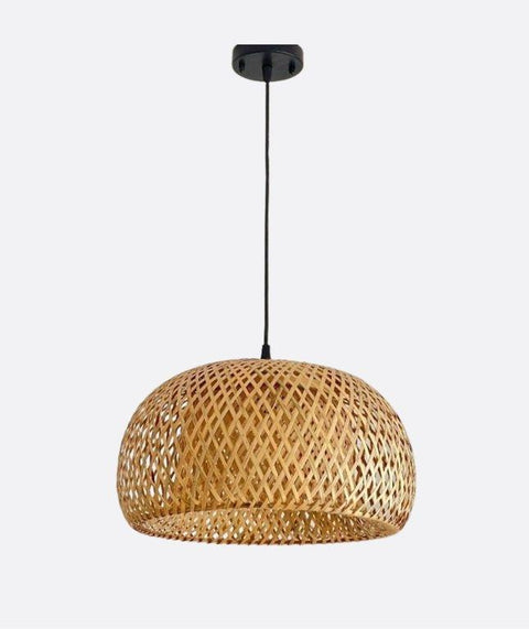 Boho Bamboo Shaded Pendent