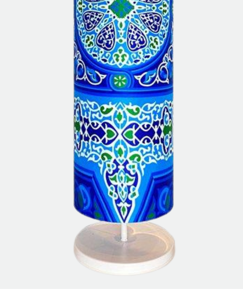 Printed Cylindrical Shade Floor Lamp