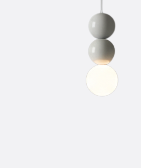 Minimalist Grey double ball Single pendant