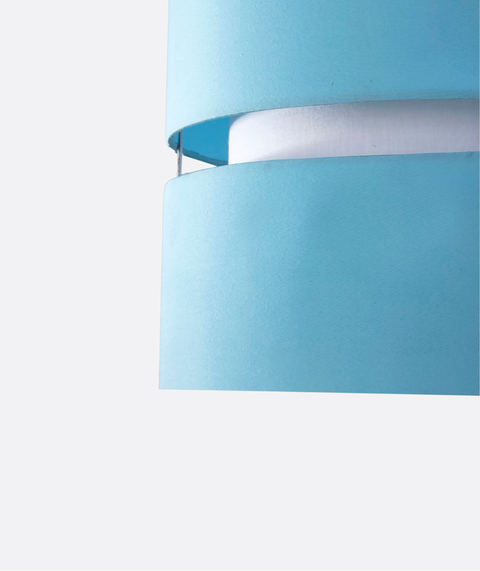 Contemporary Baby Blue Shaded Pendant