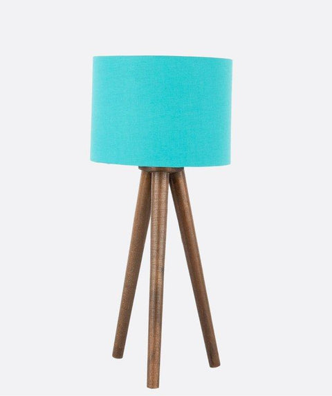Modern Turqoise Tripod Table Lamp