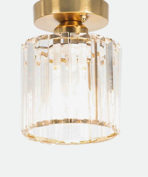 Gold Crystal Luxurious Flush Mounted Lamp
