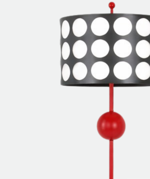 Modern Black & Red Floor Lamp