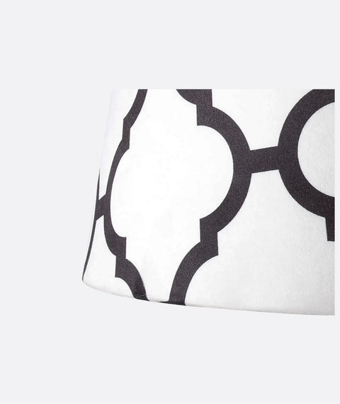 Stylish Printed White & Black Torchiere