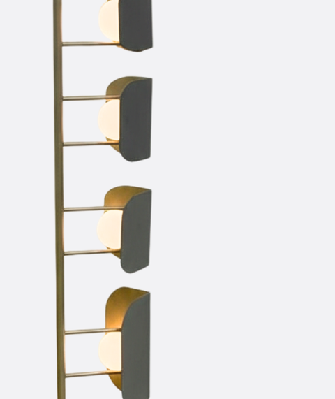 Modern Grey Floor Lamp with folded sheets