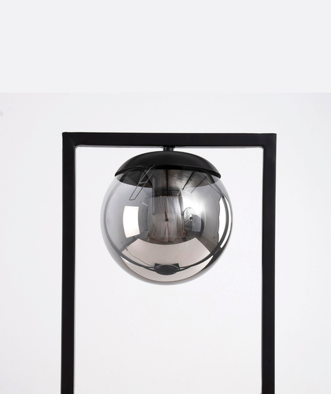 Modern Smoked Grey Glass Balls Table Lamp