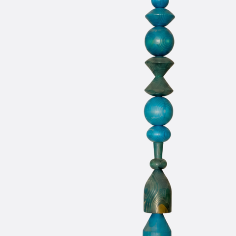 Blue Wooden Pendant Lamp