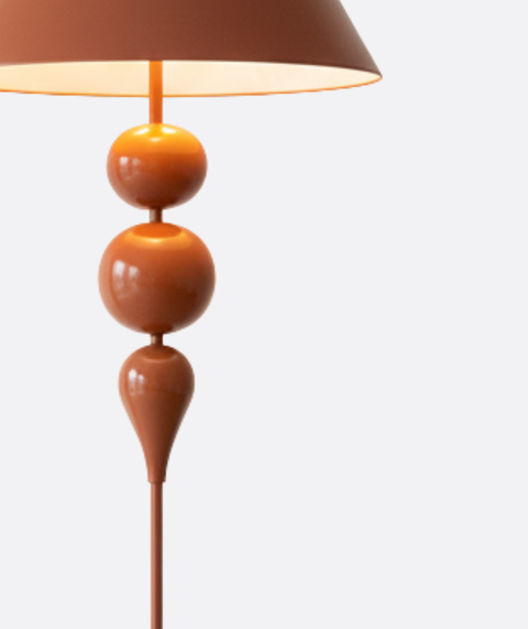 Modern Steel Copper Brown Floor Lamp