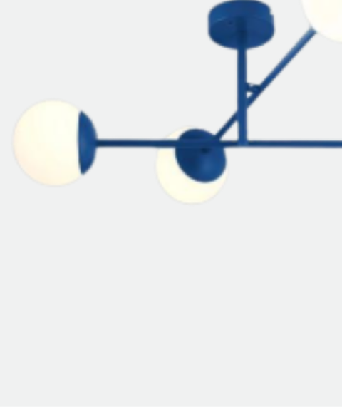 Modern Blue Branched Chandelier