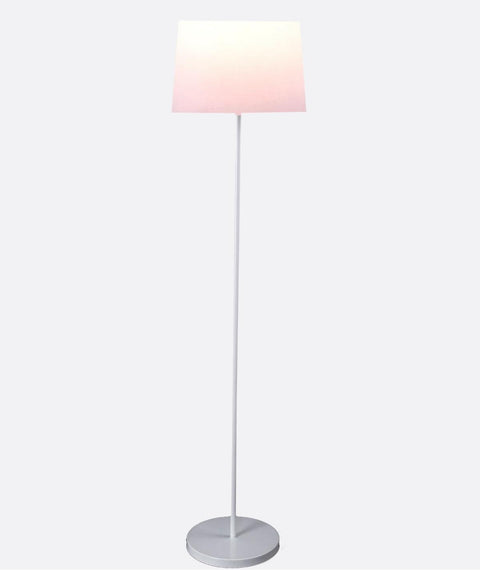 Modern White And  Powder Pink Torchiere