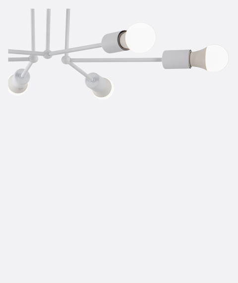 white branching chandelier