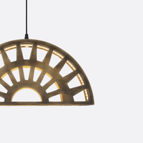 Pharaonic bronze LED ceiling pendant
