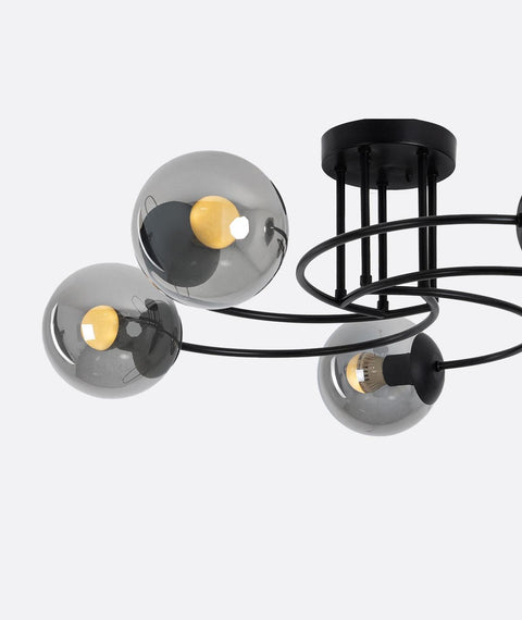 Modern Black Sputnik Chandelier