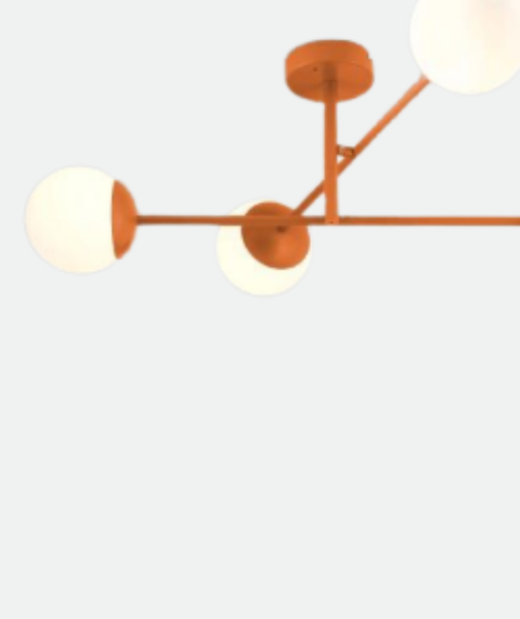 Modern Orange Branched Chandelier