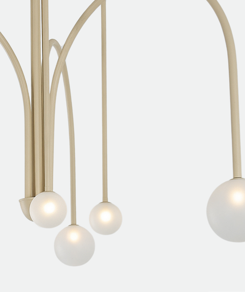 Modern Biege Branched Chandelier
