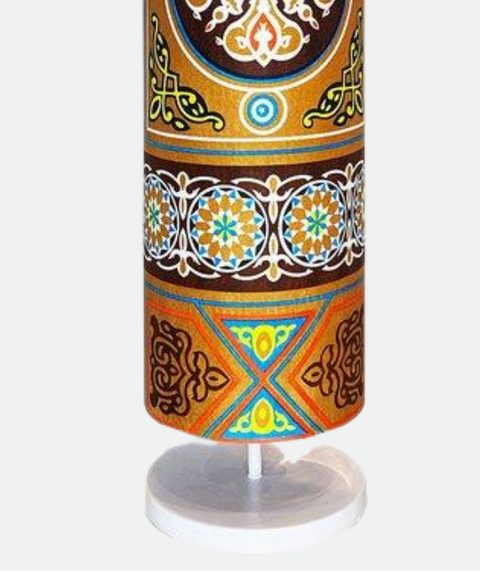 Printed Cylindrical Shade Floor Lamp