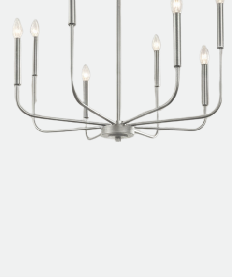 Modern Silver Branched Chandelier