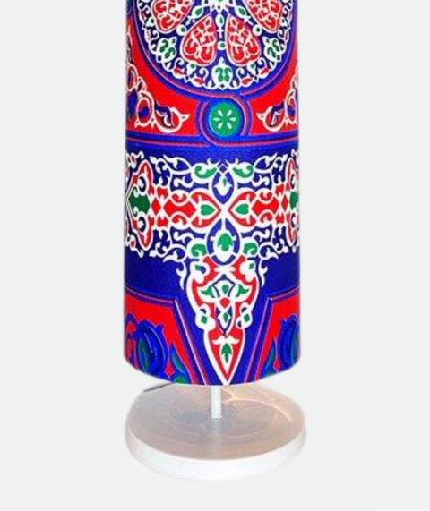 Printed Cylindrical Shade Floor Lamp