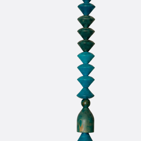 Blue Wooden Pendant Lamp