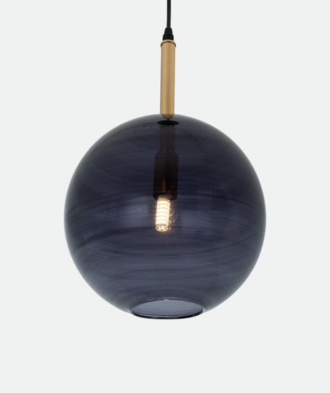 Modern Smoky Glass Globe Pendant Light