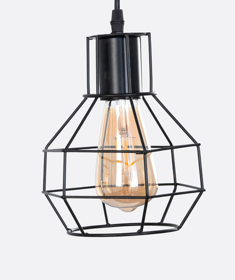 Industrial Black Triple Pendant