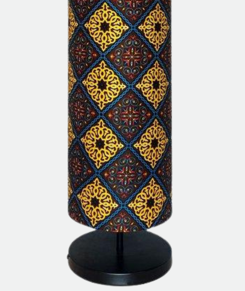 Printed Cylindrical Shade Floor Lamp