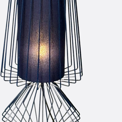 Minimalist Dark Blue Wires Floor Lamp