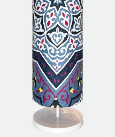 Printed Cylindrical Shade Floor Lamp