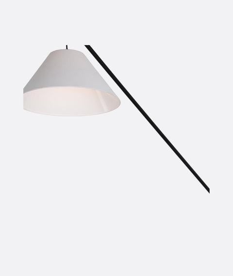 Industrial Black & White Floor Lamp