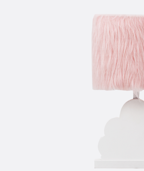 Pink Fur Table Lamp