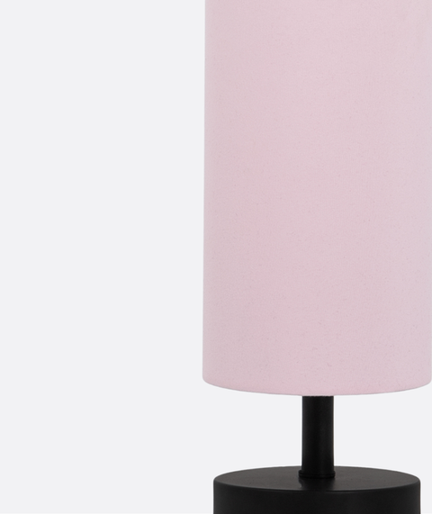 '-Pink Powder Cylinder Table Lamp